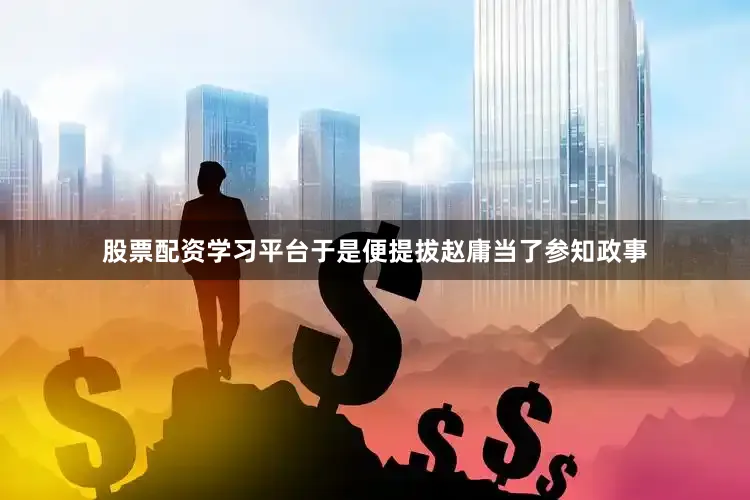 股票配资学习平台于是便提拔赵庸当了参知政事