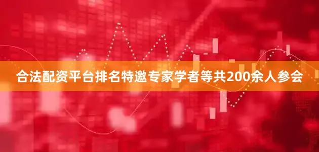 合法配资平台排名特邀专家学者等共200余人参会